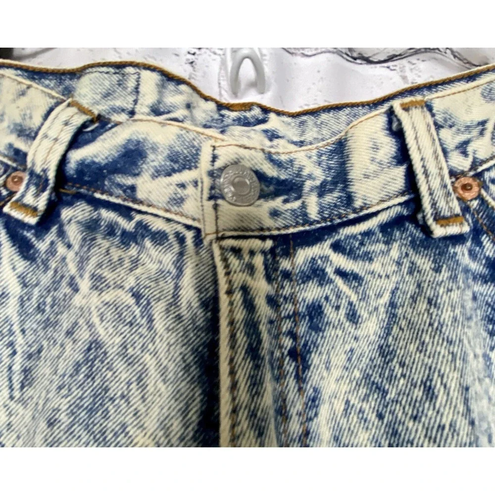 Vintage Kids Youth Boys Girls Levi's 505 Acid Washed Jeans Size 16 31